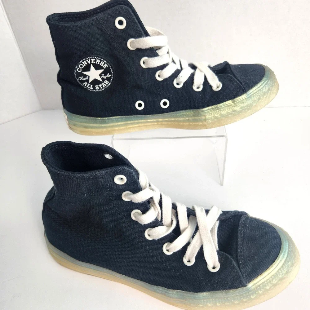 Converse Chuck Taylor All Star High Top Black Iridescent Sole 666870C Junior 2
